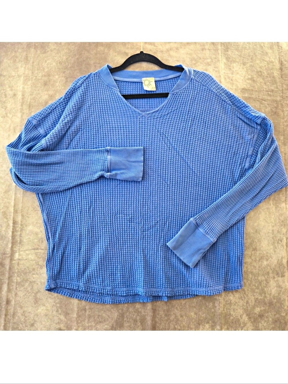 OFFLINE by Aerie Wow! Waffle Notch Neck Long Sleeve Top - Size M